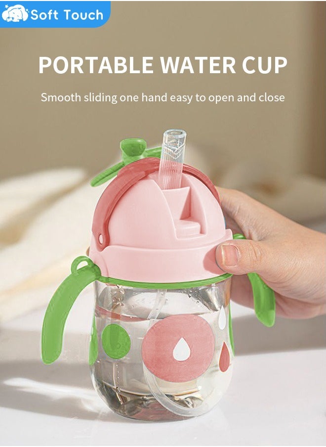 Baby Straw Bottle Toddler Water Bottle Sippy Cup for Baby 6-12 Months Baby Straw Cup Sipper Bottle for Kids with Handles 300ml (Pink) - pzsku/ZEC3021744BA4263AE58DZ/45/_/1726652922/c971225b-b05b-4b7f-b20b-61cc8b70d9b2