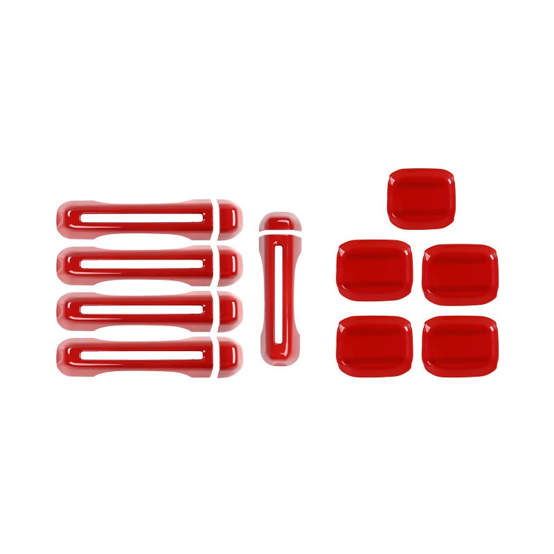 JOSHELA for Jeep JL Tailgate Door Handle Cover Trim Bowl Fit for Jeep Wrangler JL JLU 2018 up 4DR Red Exterior Accessories 10pcs - Image 2