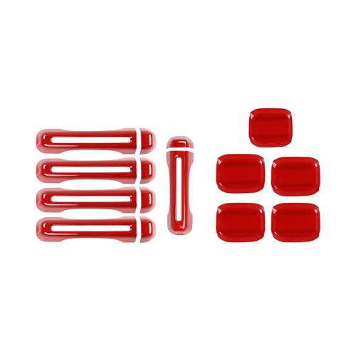 JOSHELA for Jeep JL Tailgate Door Handle Cover Trim Bowl Fit for Jeep Wrangler JL JLU 2018 up 4DR Red Exterior Accessories 10pcs - Image 1