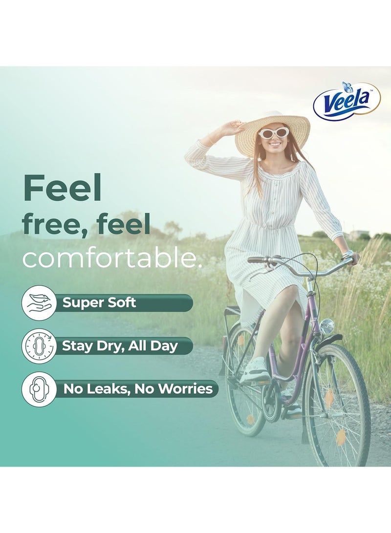 Veela Cushion Soft Pantiliners - Ultra-Soft, Breathable, Leak-Proof Daily Feminine Hygiene Protection and Everyday Freshness (Regular, 60, count) Value Pack - Image 2