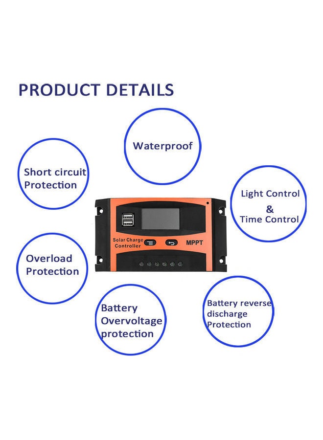 NIBEMINENT Solar Charge Controller Orange/Black  - Image 4