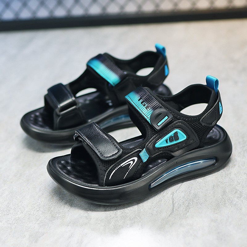 2388 Children'S Sandals Summer Children'S Shoes Boy'S Velcro Small Middle School Children'S Air Cushion Sports Leisure Beach Shoes For Primary School Students - Image 5