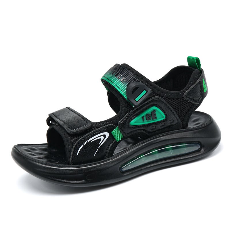 2388 Children'S Sandals Summer Children'S Shoes Boy'S Velcro Small Middle School Children'S Air Cushion Sports Leisure Beach Shoes For Primary School Students - Image 2