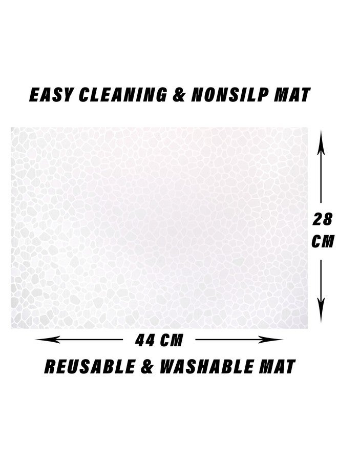 Kuber Industries Diamond Texture Fridge Mat Set of 12|Water Proof Refrigerator Drawer Mat|Reusable & Washable|Multipurpose Mat for Kitchen (Transparent) - Image 3