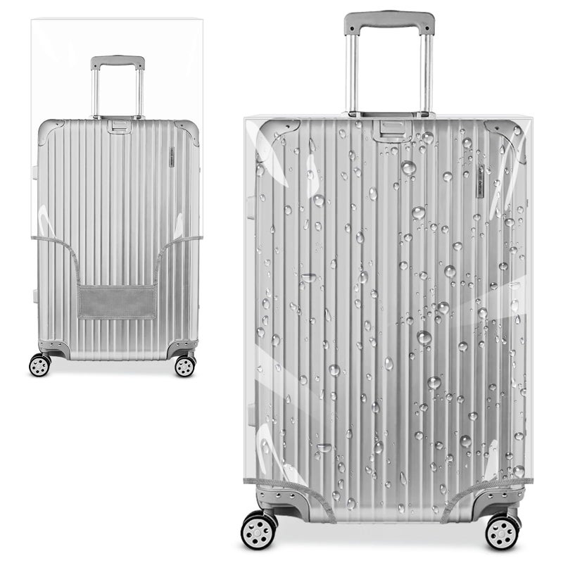Yotako Clear PVC Suitcase Cover Tough Protector, 30 Inch Luggage Covers for Wheeled Suitcase 30" - Image 1