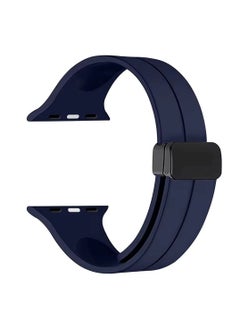 Spigen SPIGEN Midnight Blue Magnetic Silicone Strap for Apple Watch Series 3–9 & Ultra  - Image 1