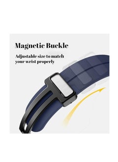 Spigen SPIGEN Midnight Blue Magnetic Silicone Strap for Apple Watch Series 3–9 & Ultra  - Image 5