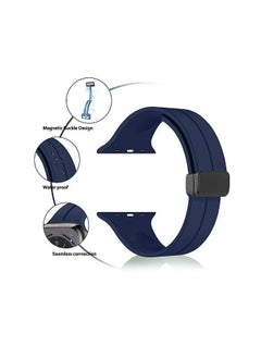 Spigen SPIGEN Midnight Blue Magnetic Silicone Strap for Apple Watch Series 3–9 & Ultra  - Image 3