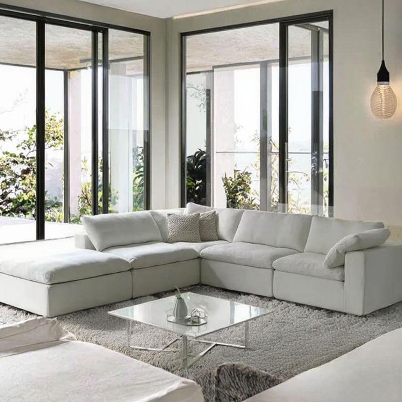 Comfynest Modern Sectional Sofa Set - Light Gray - Image 4