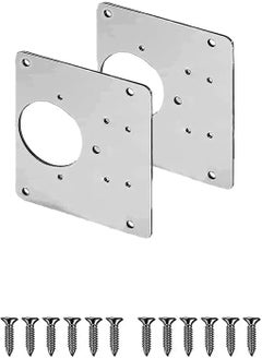 YIM-VIBEHAUS 2Pcs Stainless Steel Hinge Repair Plate Cabinet Door Hinge Repair Installation Fixed Plate Hinge Repair Plate Hinge Installation Plate  - Image 1