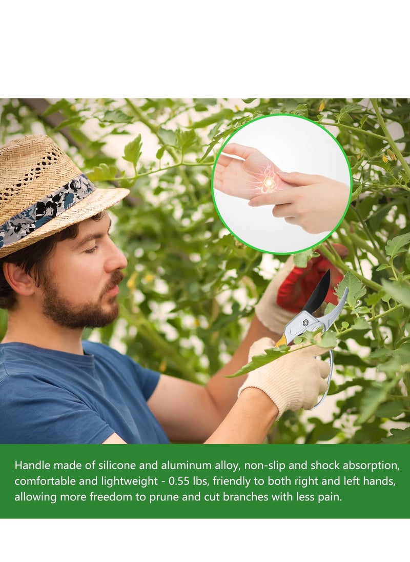 SYOSI Pruning Shears for Gardening, Sharp Garden Bypass Pruners, Sharp Garden Shears, Professional Garden Pruning Clippers Trimmer, for Tree Plants Flowers Bonsai Garden  - Image 3