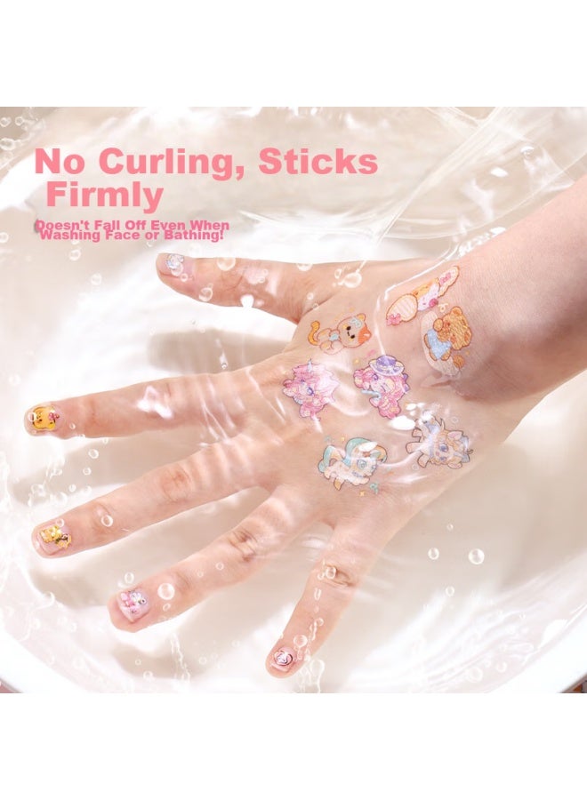Kaba Bear Kabaxiong Children's Nail Stickers Set 800 Pieces, High-quality Chinese-style Girls' Luminous Diy Nail Art Embossed Stickers, Poetry-inspired Ink-like Design - Image 2