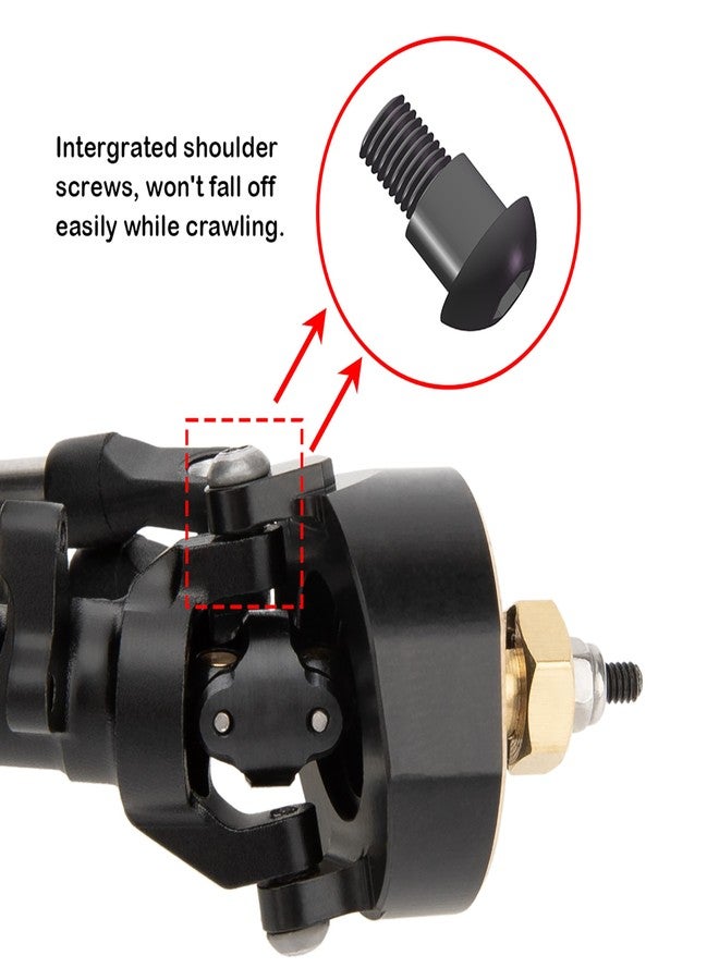 MEUS RACING 5mm ISO V2 SCX24 Axles with 3-Section CVD with Servo and Servo Horns for Axial 1/24 SCX24 RC Crawler (Black) - Image 4