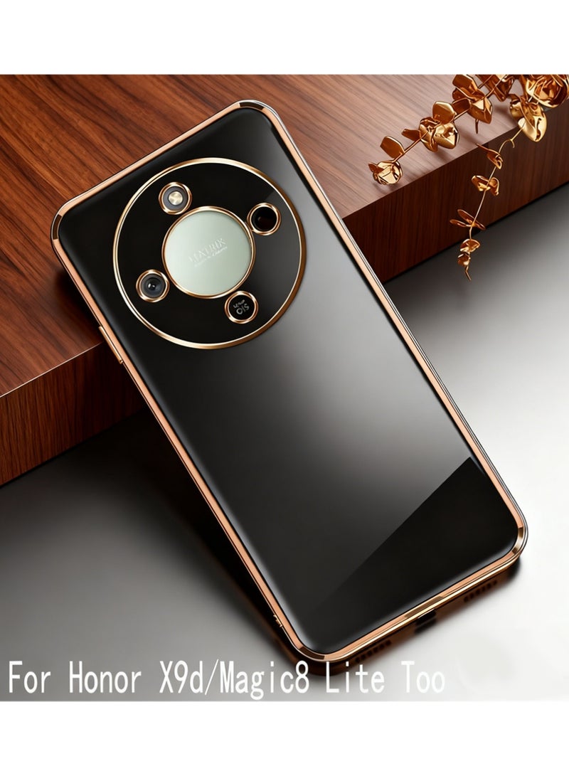 شين لي تونج جراب Honor X9d، غطاء واقٍ ناعم رفيع، تصميم نحيف، أنيق، مقاوم للخدش، مطلي بطلاء عالي الجودة، واقي - أسود - Image 3