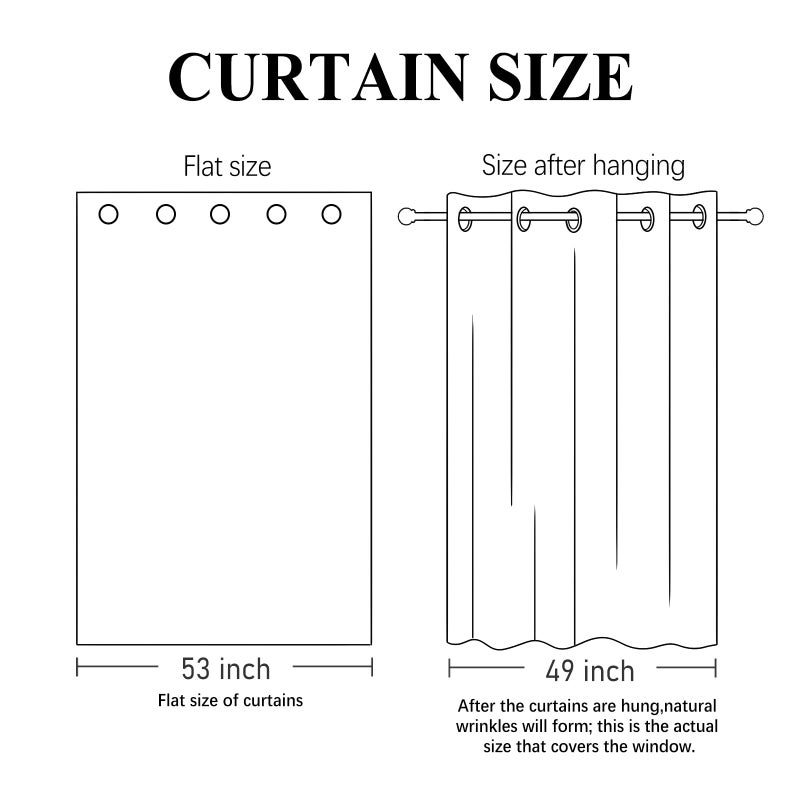 ISAENNE Vintage Linen Semi Blackout Cottage Curtains with Grommets,Western Decor Curtain for Kitchen Bedroom Living Room Dining Room Window,2 Panels 53 Inches Wide by 79 Inches Long -Floralsea - Image 5