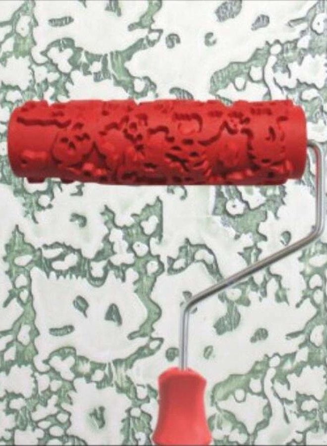 BUUEERR Greek Art 7" DIY Patterned Paint Roller Decorative Rubber Roller Decorative Art Roller Texture Roller with Plastic Handle - More Than 300 Patterns 7 Inch Pattern AE3 - Image 1