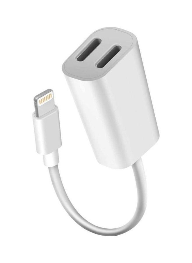 NIBEMINENT Dual Splitter Lightning Cable Adapter White  - Image 2