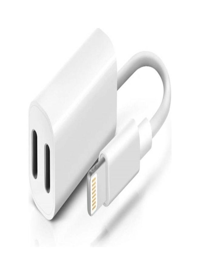 NIBEMINENT Dual Splitter Lightning Cable Adapter White  - Image 3