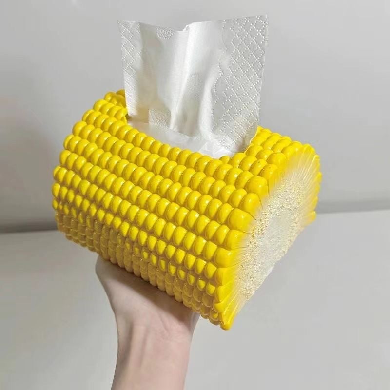 2025 Creative Corn Tissue Box, Desktop Decorative Car Organizer Tissue Holder - Image 1