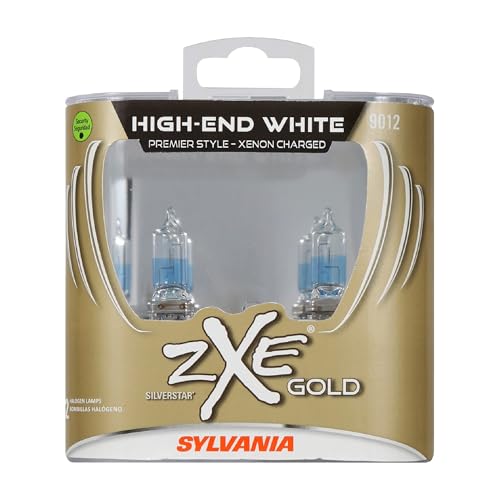 SYLVANIA - 9012 SilverStar zXe GOLD High Performance Halogen Headlight Bulb - Headlight & Fog Light, Bright White Light Output, Best HID Alternative, Xenon Charged Technology (Contains 2 Bulbs) - Image 1