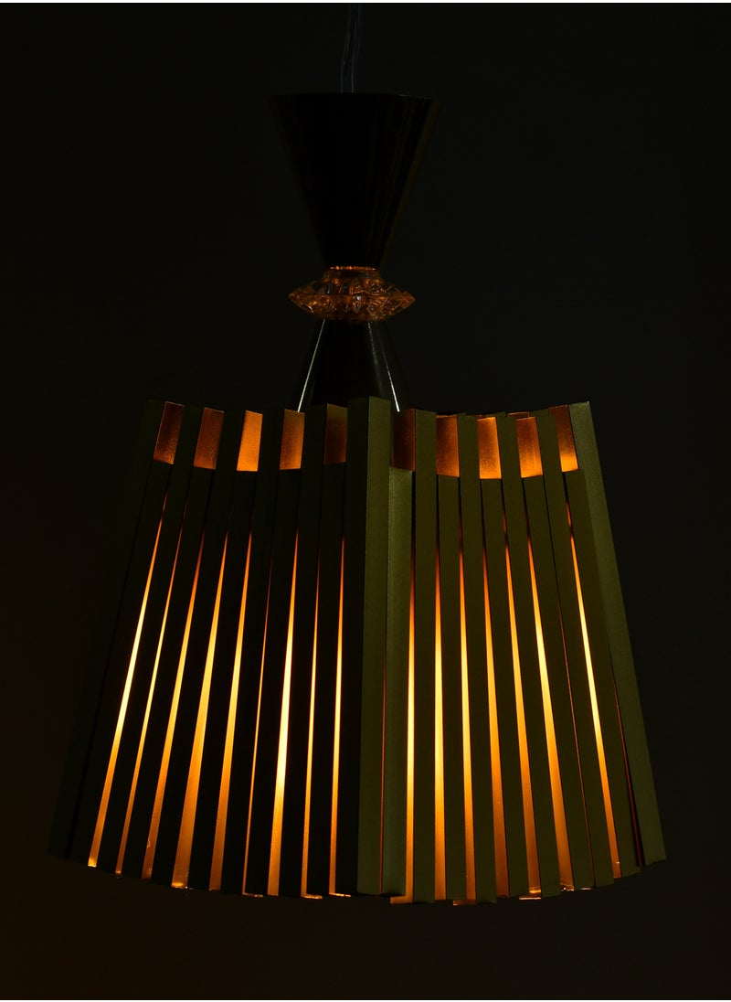 هابي لايت ثريا علاقي مودرن ذهبي شكل هندسي بتصميم عصري وحديث  - Image 4