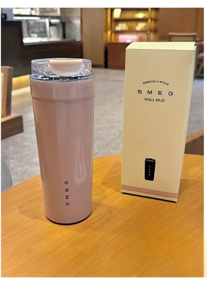 smeg SMEG 550ml Stainless Steel Tumbler - Premium 316 Food-Grade Vacuum Insulation Travel coffee thermos pink - Image 1