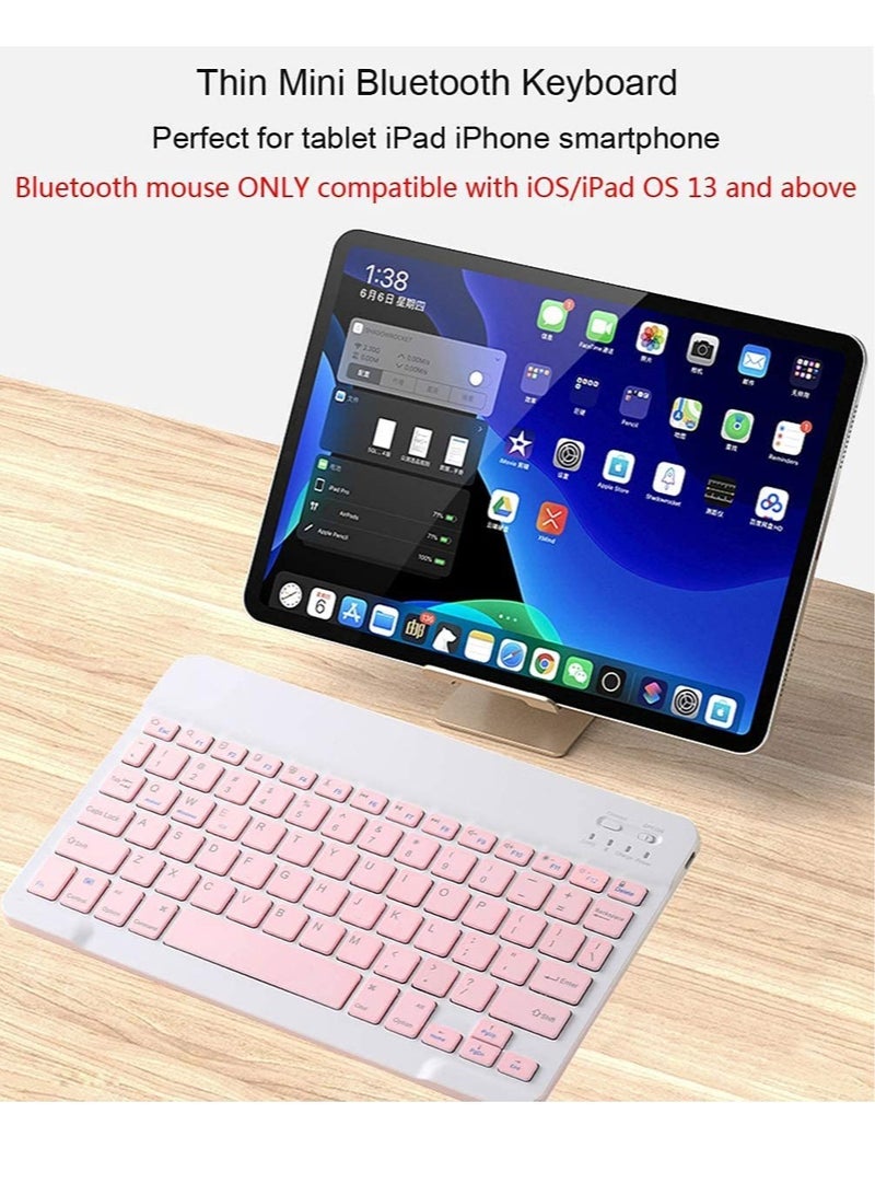Ultra-Slim Bluetooth Rechargeable Portable Wireless Keyboard And Mouse Combo  For Apple iPad iPhone iOS 13 And Above Samsung Tablet Smartphone And Android Windows - Image 2