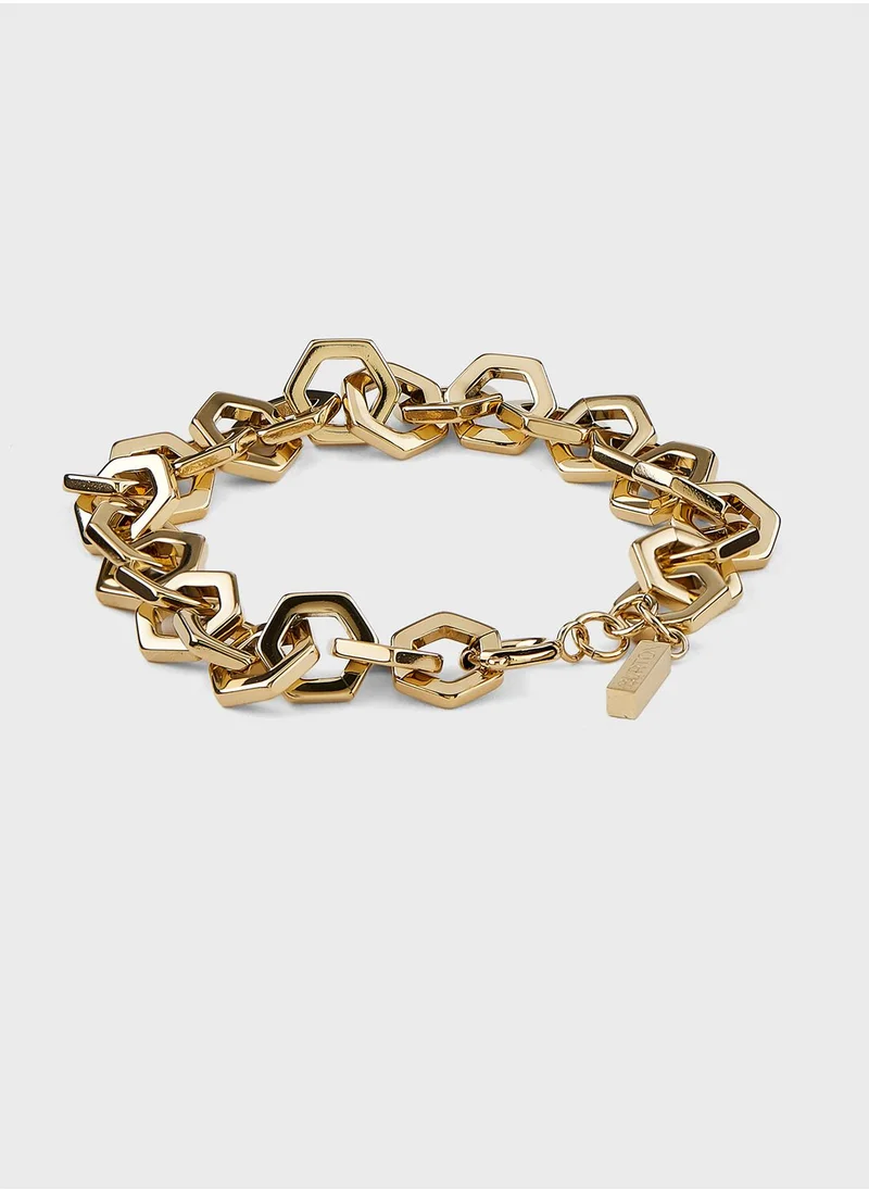 OLIVIA BURTON Matte Rhodium Brass Bracelet