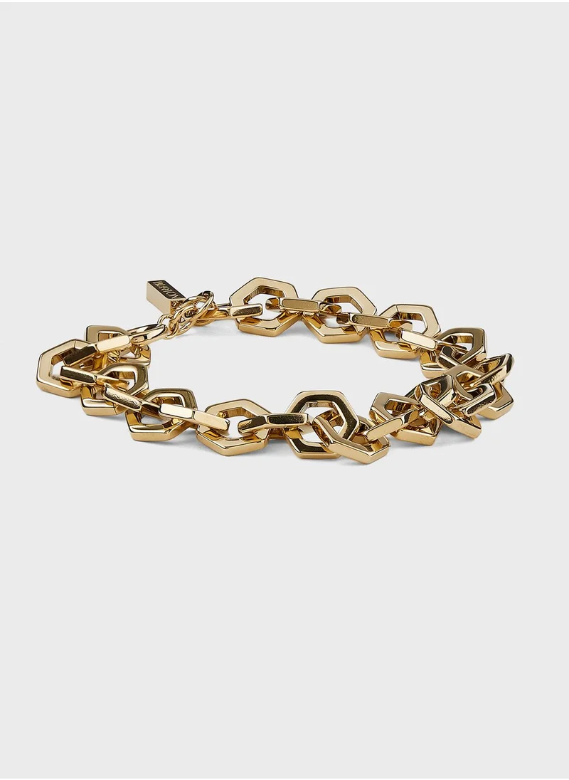 OLIVIA BURTON Matte Rhodium Brass Bracelet