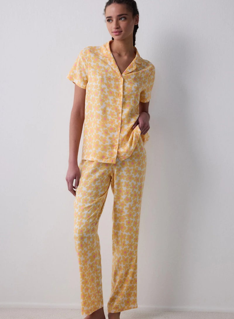 Penti Sunny Floral Shirt Pant Pajama Set  - Image 1
