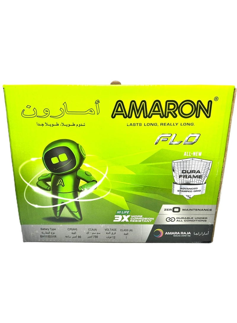 Amaron Car Battery 12V 90AH 115D31R / 105D31R - Image 1