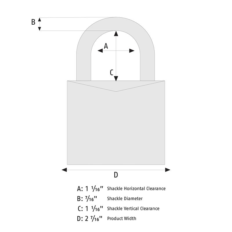 أباس قفل Abus 37/55Mb50 Ka Granit Alloy Steel بمفتاح على حد سواء (الكود 5544653) مع تكبل طويل 2 بوصة - Image 2