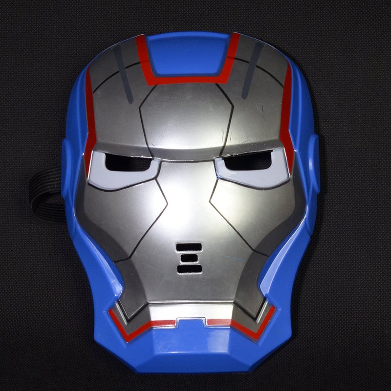 Avengers Star Wars Kids Captain America Iron Man Superman Hulk Halloween Dress Up Costume Blue Iron Man Mask 