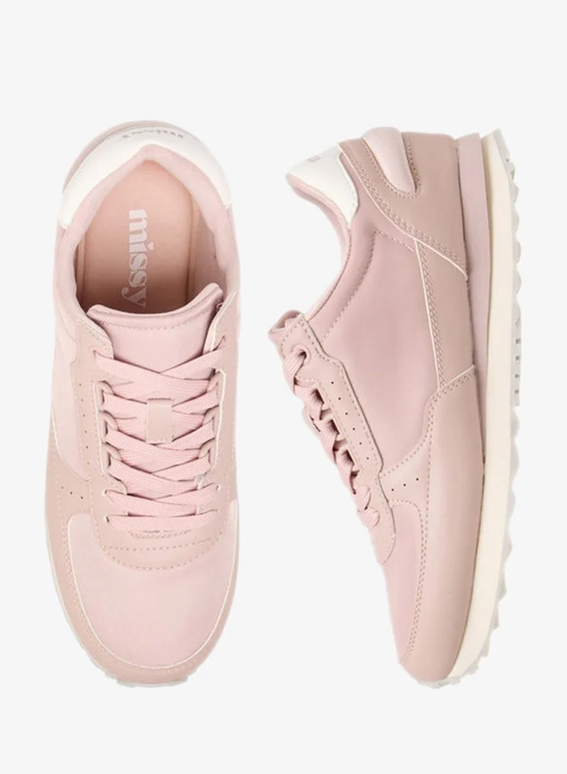 MISSY Women Panelled Sneakers with Lace-Up Closure