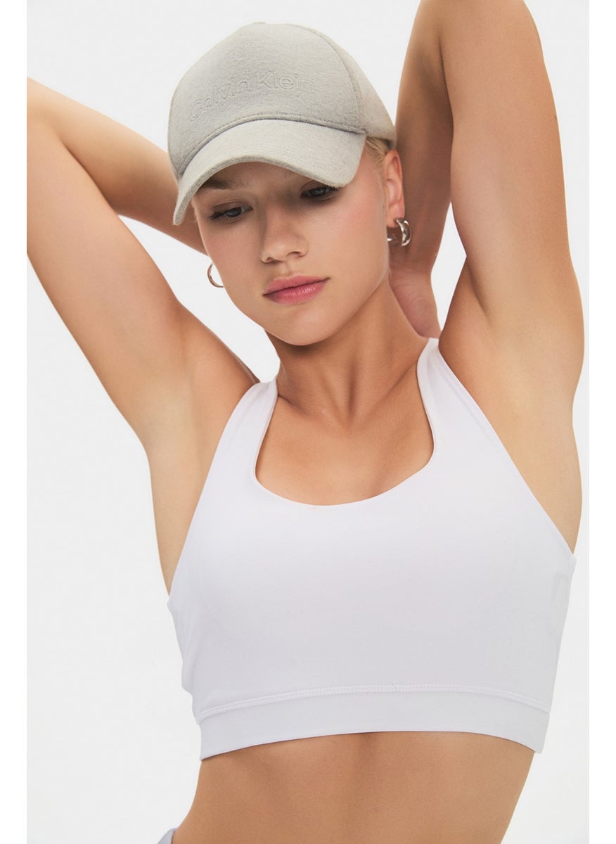 JOYSTAR Women's Halter Neck Anthracite Lightly Supported Back Detailed Coated Sports Bra  - Image 2