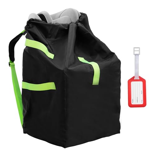Zihvfzu Waterproof Car Seat Travel Bag Suitable for Airplane and Air Travel Durable Cushioned Backpack Design Suitable for Strollers Height Increasing Seats Convertible Seats with 1 Luggage Tag - Image 1