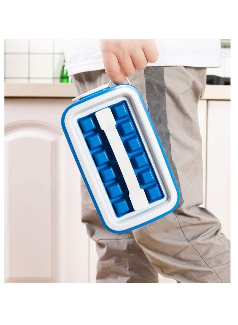 Portable Ice Cube Molds Flask With Lid, Reusable Silicone Leakproof Ice Ball Maker 36 Grids - Image 4