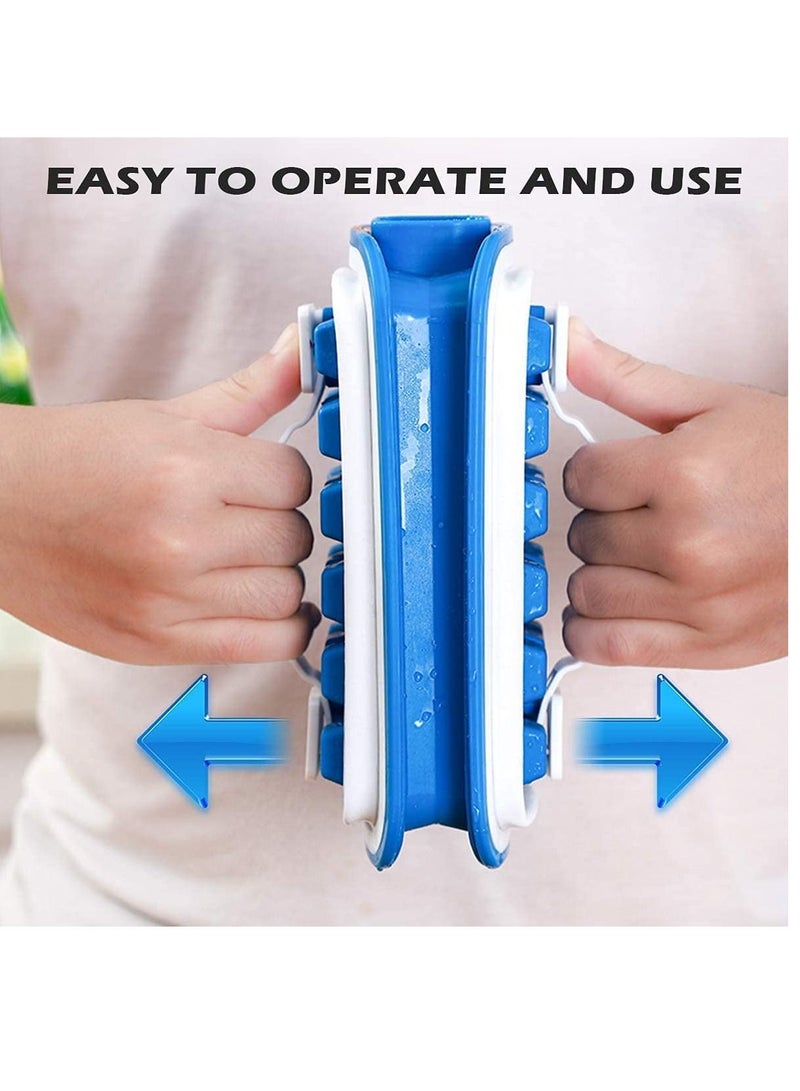Portable Ice Cube Molds Flask With Lid, Reusable Silicone Leakproof Ice Ball Maker 36 Grids - Image 3