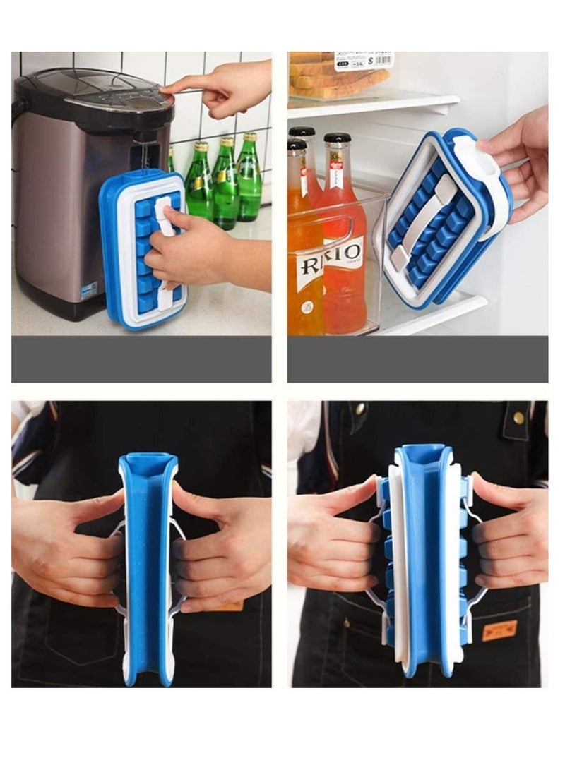 Portable Ice Cube Molds Flask With Lid, Reusable Silicone Leakproof Ice Ball Maker 36 Grids - Image 5