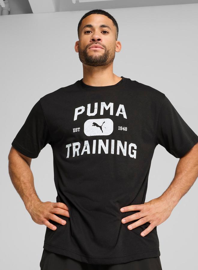 PUMA Round Neck Printed T-Shirt - Image 1