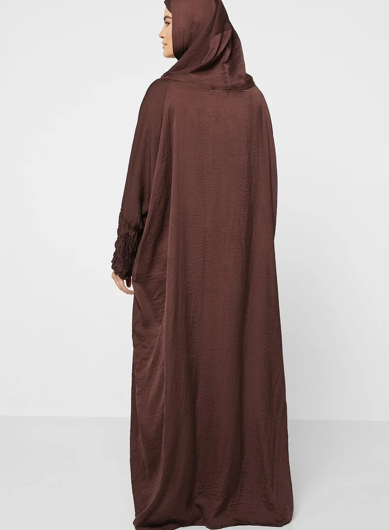 hayas closet Embroidered Detail Cuff Prayer Dress