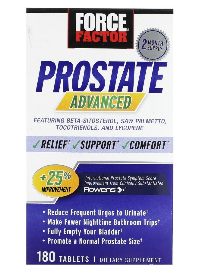 Force Factor Prostate Advanced 180 Tablets