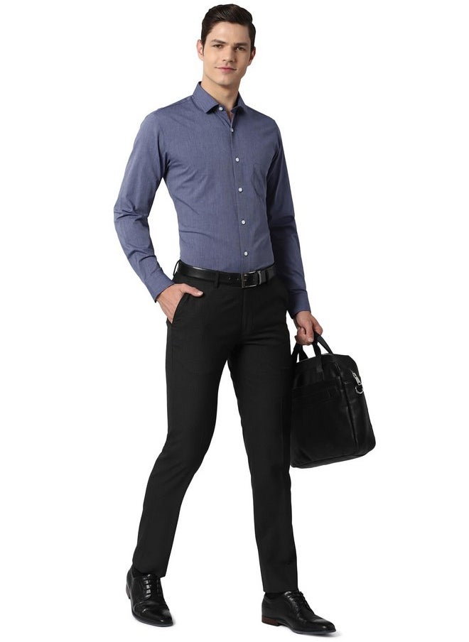 Peter England Peter England Men's Printed Slim Fit Shirt (PESFOSLB791408_Blue 42)  - Image 5