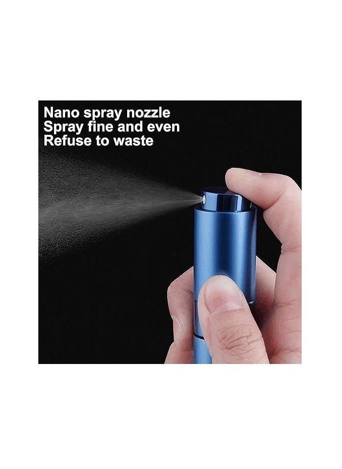 Generic 10ml Luxury Mini Refillable Perfume Bottle - Travel Size Perfume Atomizer Sprayer, Empty Round Pump Cosmetic Container (Blue)  - Image 2