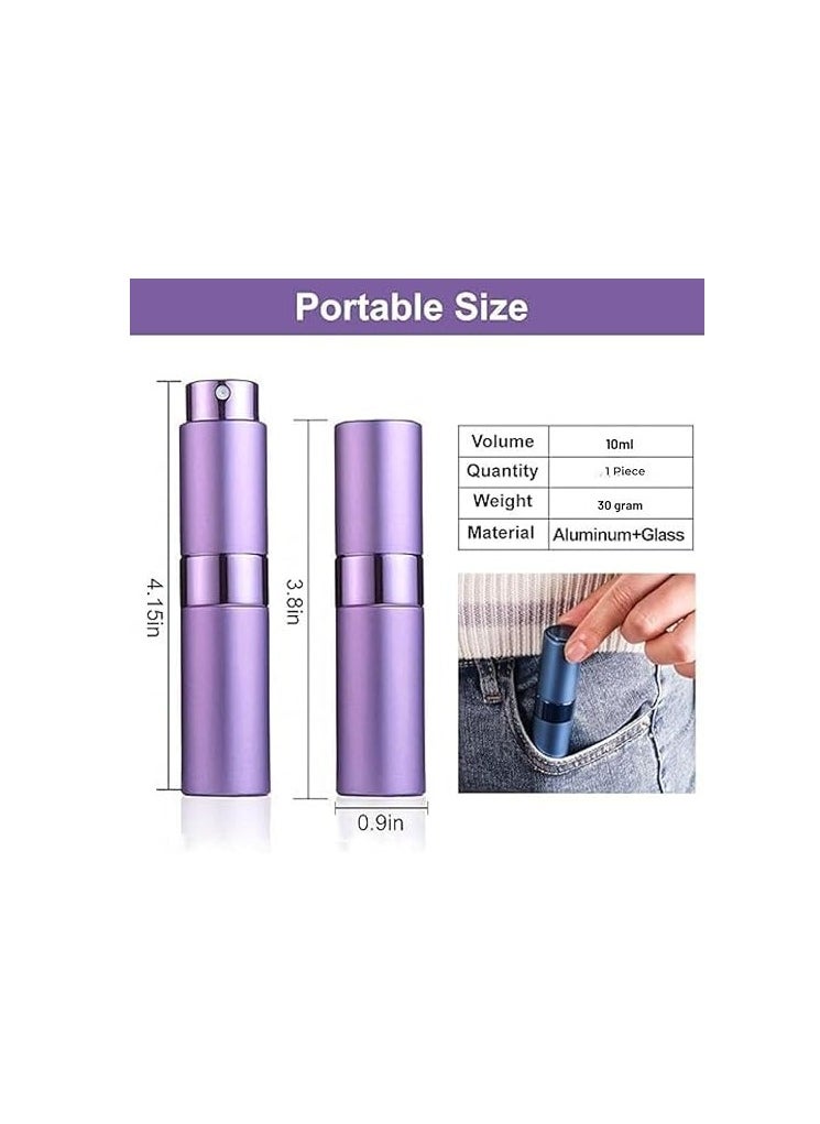 Generic 10ml Luxury Mini Refillable Perfume Bottle - Travel Size Perfume Atomizer Sprayer, Empty Round Pump Cosmetic Container (Blue)  - Image 3