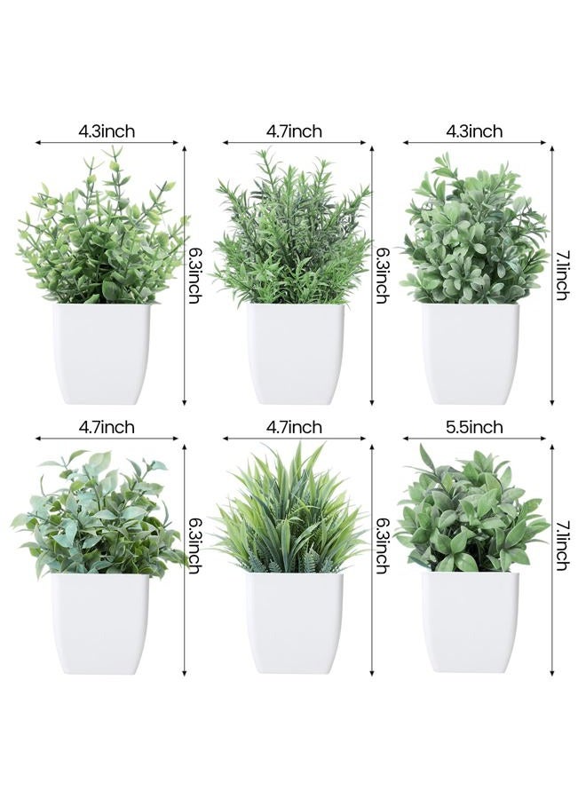 Unittype 12 Pcs Fake Plants Small Artificial Faux Plants for Shelf Mini Plastic Potted Greenery for Home Office Desk Bathroom Bedroom Indoor Decor (Gray) - Image 2