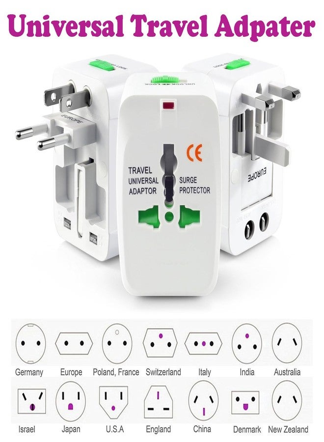 Gadget Hero's All in One Universal Power Adapter with Dual USB Port. Worldwide Travel Adaptor with Surge Protector. - Image 3