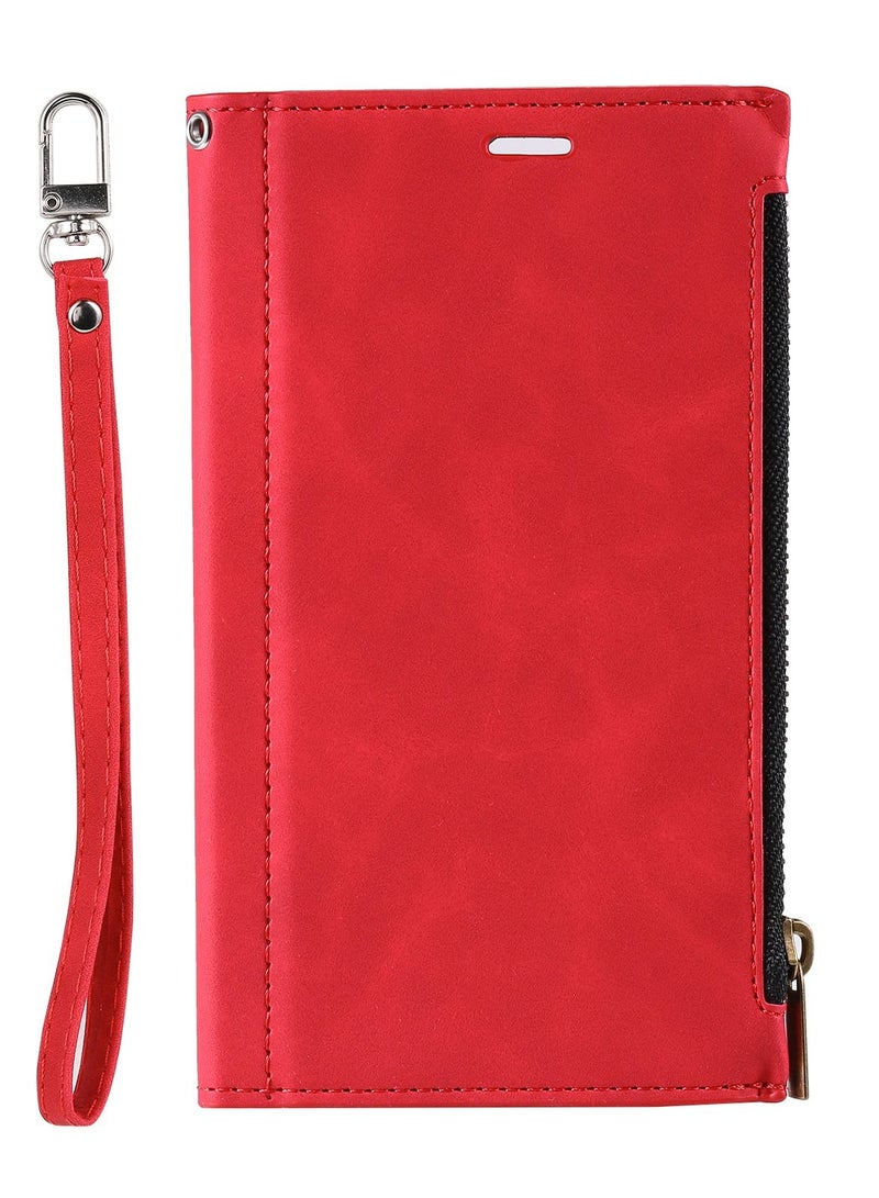 Suteni Flip Cover Card Slots Magnatic Leather Phone Case for Samsung - Image 1