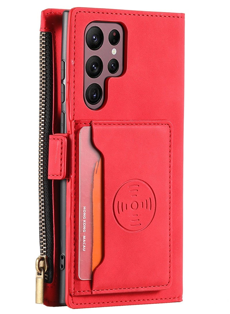 Suteni Flip Cover Card Slots Magnatic Leather Phone Case for Samsung - Image 2