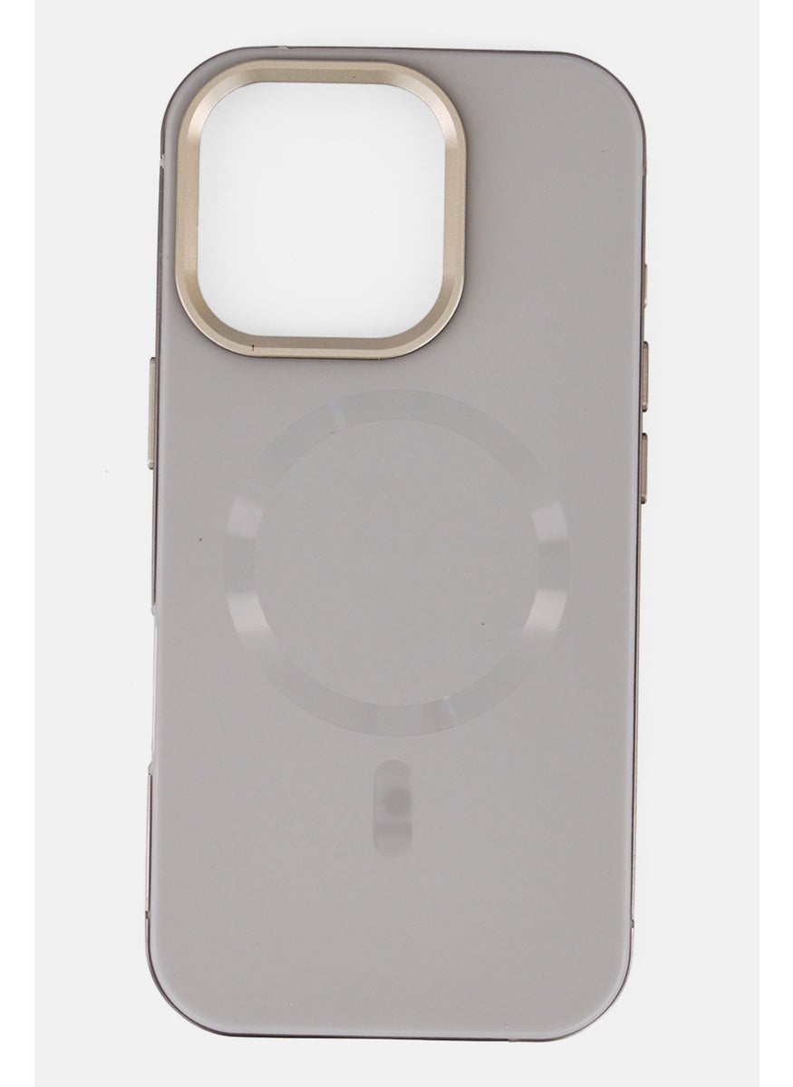 LEVELO iPhone 16 Pro Magsafe Compatible Silicone Case, Grey  - Image 1